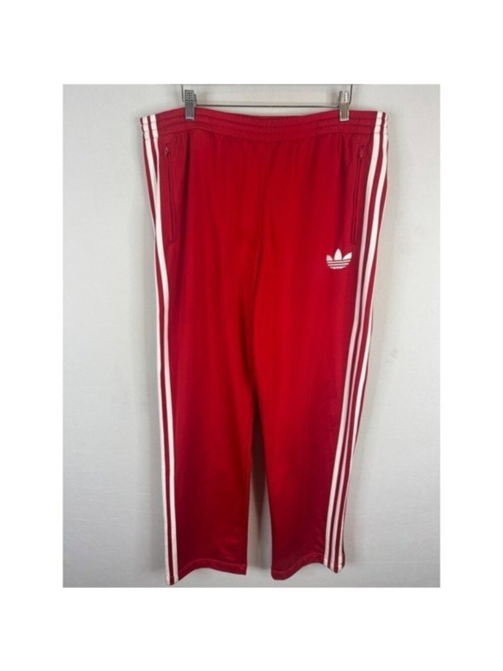 Adidas Originals Firebird Track Pants Shiny Red White Stripes X46182 Large Mens